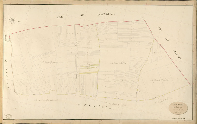 Corneuil. Section A _ du Bois de Lyre _ 1re de 2 Feuilles