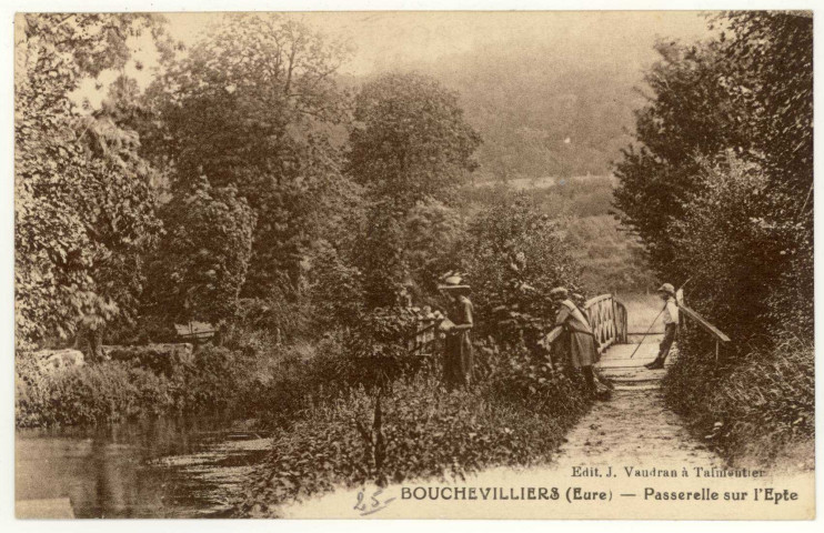 Bouchevilliers. Passerelle sur l'Epte.