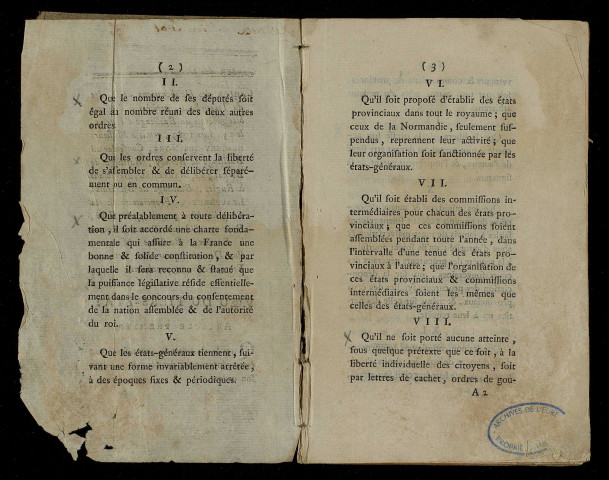 Cahier imprimé.