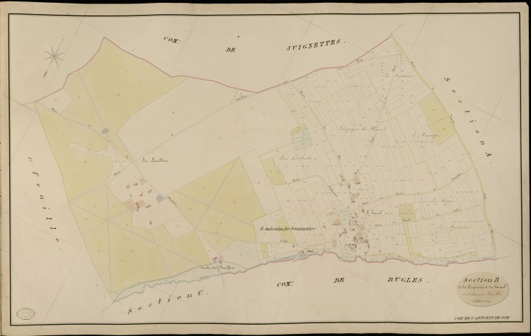Saint-Antonin-de-Sommaire. Section B _ de la Crespinière et du Hamel _ 2e et dernière Feuille