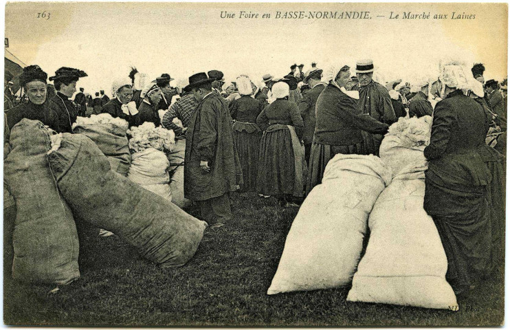 Basse-Normandie. Une Foire en Basse Normandie. - Le Marché aux Laines.