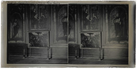 Tableau représentant l'Adoration des bergers de Palma Vecchio au musée de Madrid (Espagne).