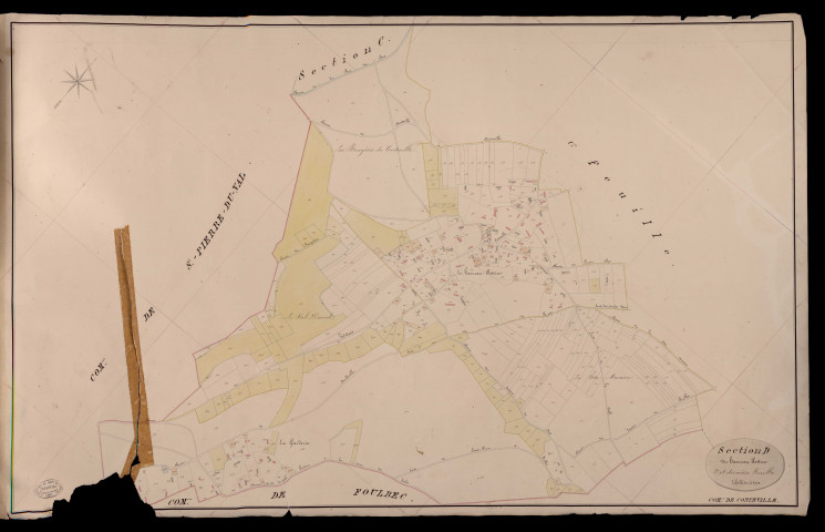 Conteville. Section D _ du hameau Pottier _ 2e et dernière Feuille