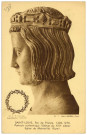 Mainneville. Saint-Louis, Roi de France, 1226-1270. Portrait authentique (Statue du XIIIe siècle) Eglise de Maineville (Eure).