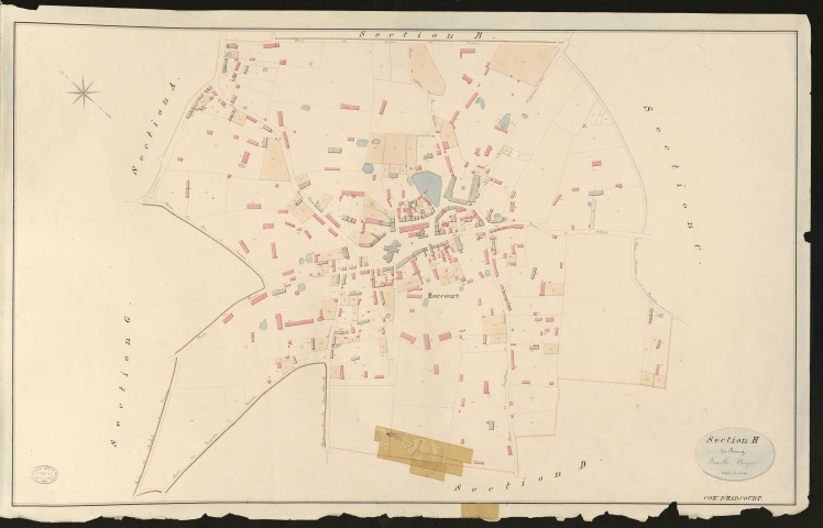 Harcourt. Section H _ du Bourg _ Feuille Unique
