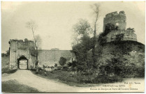 Château-sur-Epte. Ruines du Donjon et Porte de l'ancien Château.