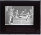 Groupe statuaire de l'église de Saint-Clair-sur-Epte (Val-d'Oise) représentant la mise au tombeau.