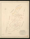 Neuville-sur-Authou. Tableau d'assemblage du Plan Parcellaire de la Commune de Neuville-sur-Autou. _ Canton de Brionne - Bernay - Eure. _ Terminé sur le terrain le 25 juillet 1827, sous l'administration de M. Le Vicomte Raymond Delaitre, Préfet - M. Bernière, Maire et sous la direction de M. Hurtelle, Directeur des Contributions directes. _ M. Hautier, Géomètre en Chef. _ Par M. Roger, Géomètre de 1re classe
