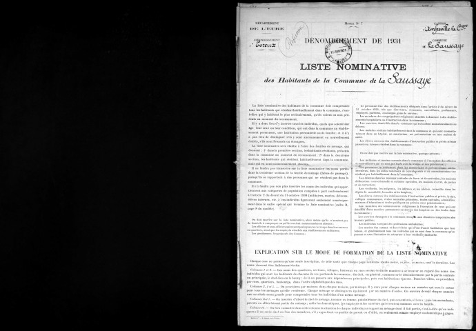 SAUSSAYE(LA) 1931