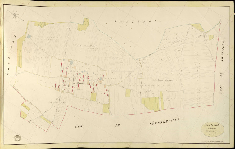 Houetteville. Section B _ de Platemare _ Feuille Unique