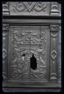 Détails des menuiseries des stalles de l'église Notre-Dame d'Écouis (Eure).