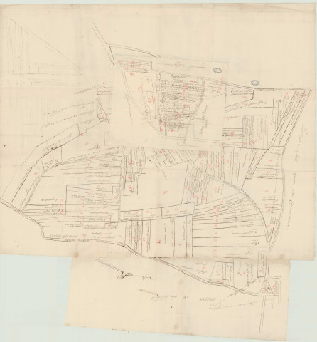 Saint-Pierre-du-Mesnil - "Plan de la paroisse … contenant les enclos des seigneuries de La Bernardière, du Haut-Moine et du Blanc-Buisson". *