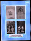 "Histoire générale du diocèse d'Évreux" du chanoine Bonnenfant tome I, planche XXXIV Saint-Georges de l'église de Romilly-sur-Andelle (Eure), Saint-Martin de l'église de Tilleul-Dame-Agnès (Eure), Saint-Firmin et Saint-Louis de l'église d'Heudreville-en-Lieuvin (Eure) et Saint-Cosme et Saint-Damien de l'église de Beaumont-le-Roger (Eure).