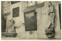 Ecouis. Groupe de l'Annonciation (XIVe siècle).