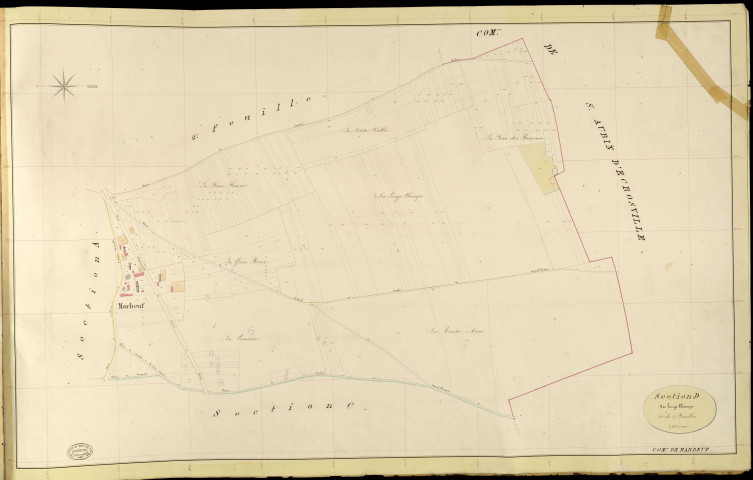 Marbeuf. Section D _ des longs Champs _ 1re de 2 Feuilles