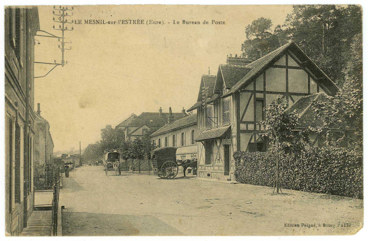 Mesnil-sur-l'Estrée (Le). Le Bureau de Poste.