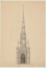 Evreux _Cathédrale. Projet de restauration de la flèche.