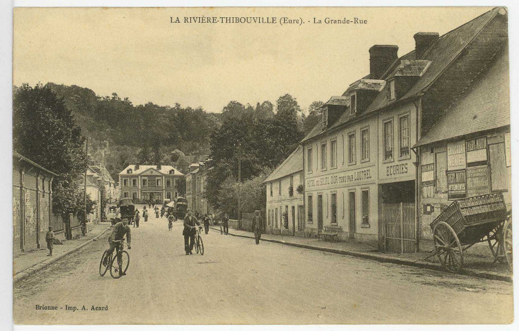 Thibouville. La Rivière Thibouville La Grande-Rue.