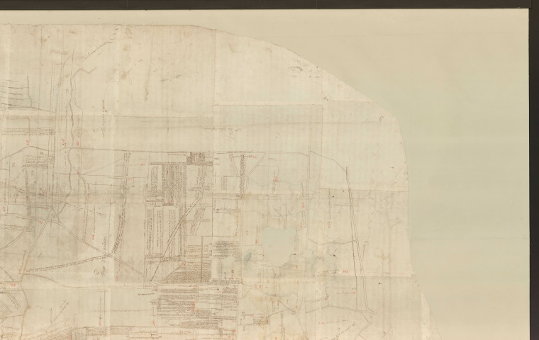 Bernay - Plan du village des Granges, du Bourg Le Comte, Frocourt, le Bois Taillefer et Champeaux. *