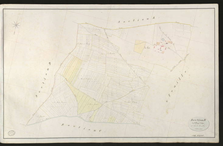 Ajou. Section B _ du Village d'Ajou _ 1re de 2 Feuilles