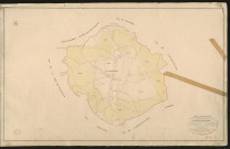 Neuville-du-Bosc (La). Tableau d'assemblage du Plan Parcellaire de la Commune de La Neuville-du-Bosc. _ Canton de Brionne - Bernay - Eure. _ Terminé sur le terrain en 1827, sous l'administration de M. Le Vicomte Raymond Delaitre, Préfet - M. Vauquelin, Maire et sous la direction de M. Hurtelle, Directeur des Contributions directes. _ M. Hautier, Géomètre en Chef. _ Par M. Lefebvre, Géomètre de 1re classe
