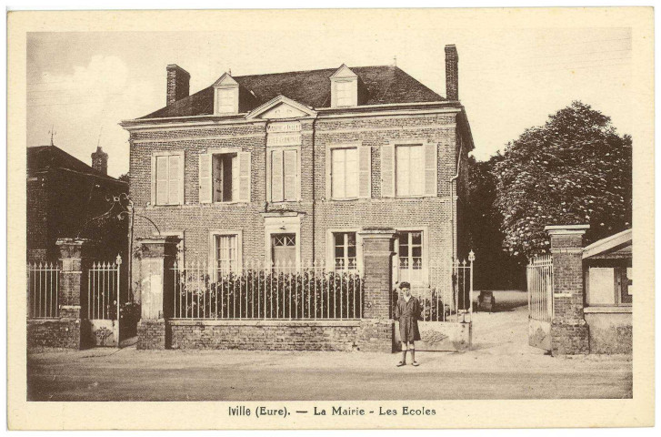 Iville. La Mairie - Les Ecoles.