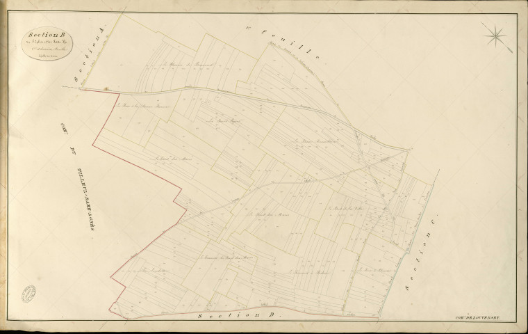 Louversey. Section B _ de l'Eglise et des Petits Ifs _ 2e et dernière Feuille