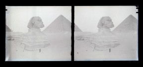 Sphinx et pyramides de Gizeh (Égypte).