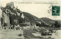 Andelys (Les). Petit Andely - Le Port et le Château Gaillard.