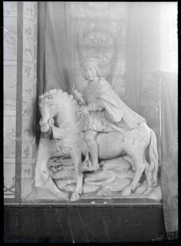 Statue équestre de Saint-Louis de l'église de Bouquetot (Eure).
