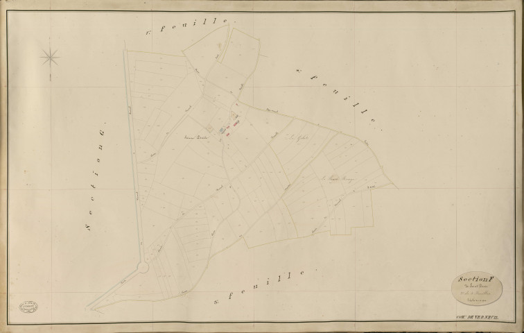 Verneuil-sur-Avre. Section F _ de la petite Livrée _ 2e de 4 Feuilles