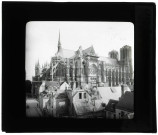 Cathédrale Notre-Dame de Reims (Marne), façade latérale nord sous la flèche de croisée.