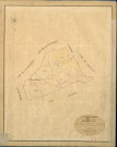 Mesnil-Fuguet (Le). Tableau d'assemblage _ du Plan Parcellaire de la Commune du Mesnil Fuguet _ Canton de Evreux (nord) - Evreux - Eure. _ Terminé sur le Terrain le 20 Mai 1841 , sous l'administration de M. de Monicault, Préfet _ M. Bernay, Maire _ sous la Direction de M. Garnier, Directeur des Contributions directes _ M. Le Fébure, Géomètre en Chef. _ Par M. Piedevant, Géomètre de 1re classe.