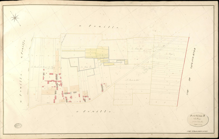 Hardencourt-Cocherel. Section B _ de la Plaque _ 4e de 6 Feuilles