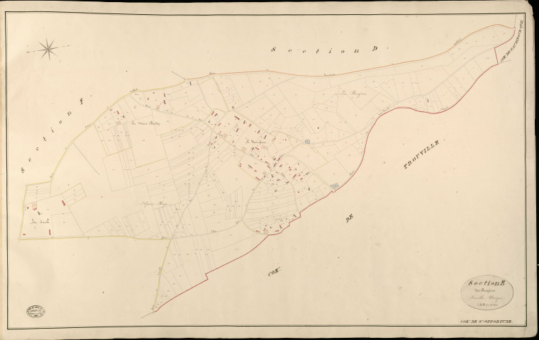 Sainte-Opportune-la-Mare. Section E _ des Bruyères _ Feuille Unique