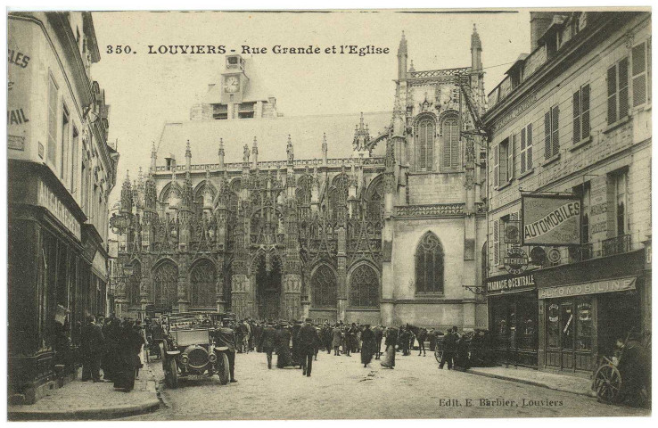 Louviers-Ville. Rue Grande et l'Eglise.