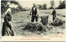 Divers. La Normandie pittoresque. - Le temps est surbe, dépêchons-nous de travailler not'foin.