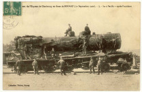 Bernay. Déraillement de l'Express de Cherbourg en Gare de Bernay (10 septembre 1910), La" Pacific" après l'accident.