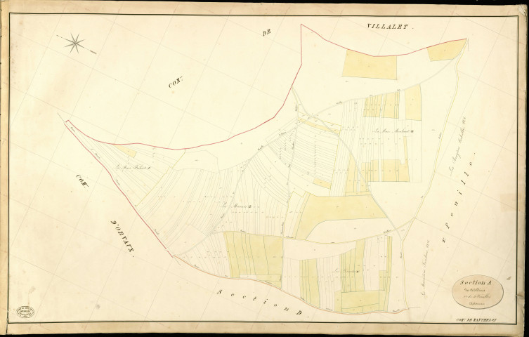 Manthelon. Section A _ des Ardillières _ 1re de 4 Feuilles