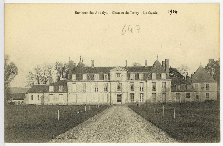 Tosny. Environs des Andelys. - Château de Tosny - La façade.