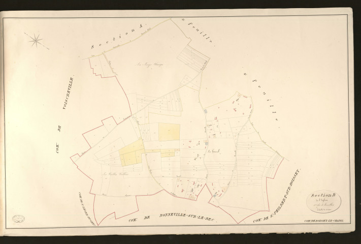 Boissey-le-Chatel. Section B _ de l'Eglise _ 1re de 3 Feuilles