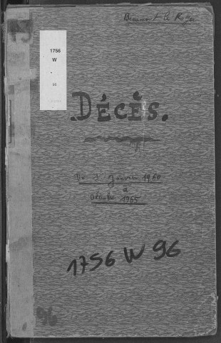 Tables 1960-1965