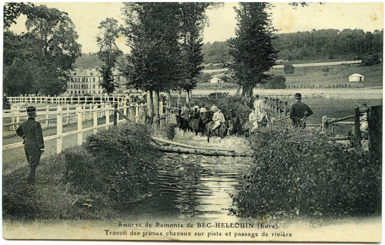 Bec-Hellouin (Le). Annexe de remonte de Bec-Hellouin (Eure).