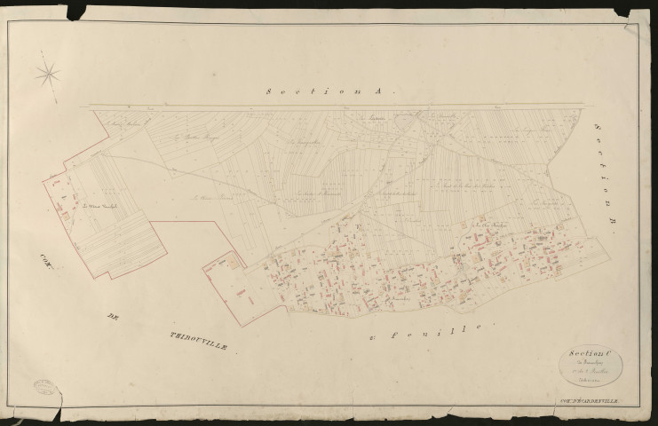 Ecardenville-la-Campagne. Section C _ de Fumechon _ 1re de 2 Feuilles