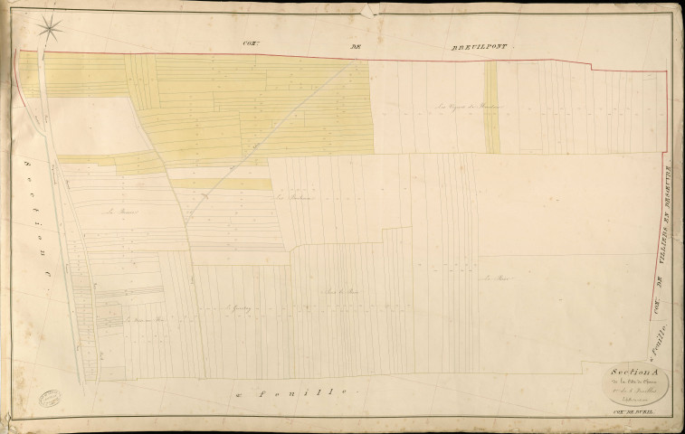 Bueil. Section A _ de la Côte de Chanu _ 1re de 5 feuilles