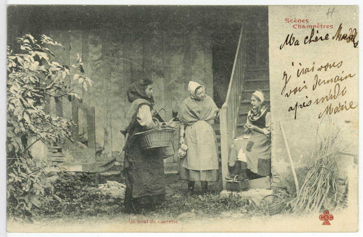 Divers. Scènes Champêtres - Un bout de causette.