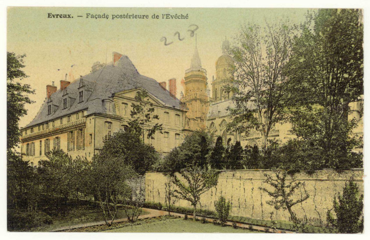 Evreux-Ville. Façade Postérieure de l'Evêché.