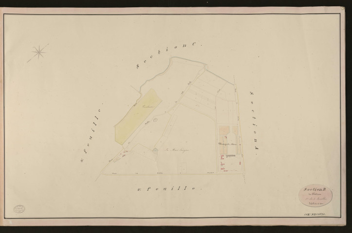 Ecouis. Section B _ du Château _ 1re de 3 Feuilles
