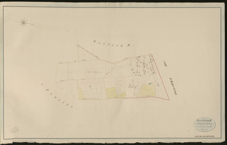 Calleville. Section E _ des Bosquets et du Clos Hagan _ 2e et dernière Feuille