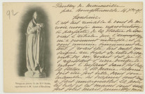 Bosguérard-de-Marcouville. Vierge en pierre, fin du XVe siècle, appartenant à Mr Louis d'Heudières.